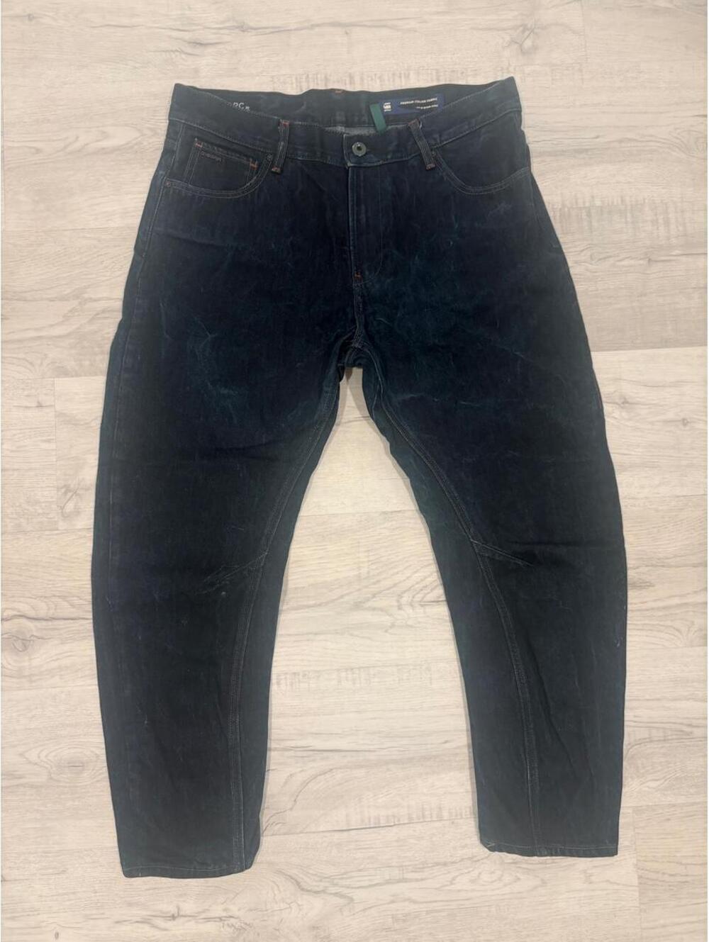 G-Star Men's Silver and Navy Jeans